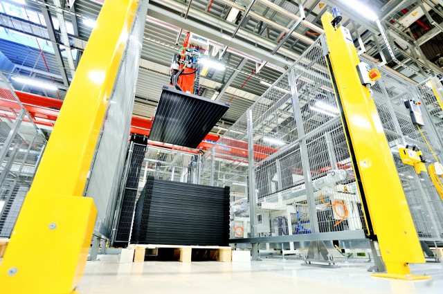Q Cells fertigt multikristalline Solarmodule.